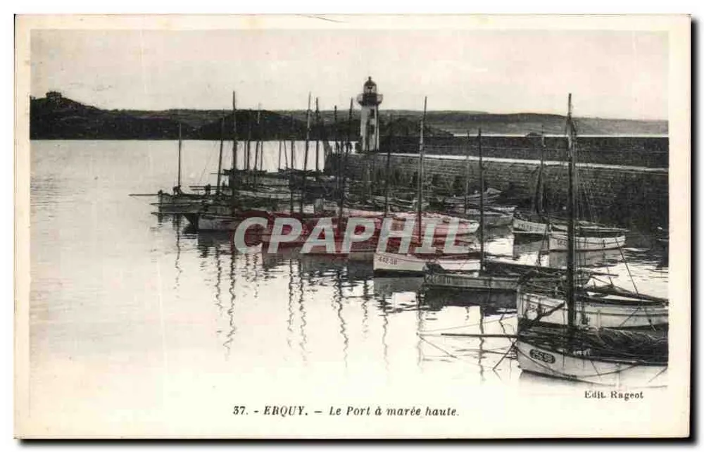 Erquy — O Porto com maré alta — Edit. Rageot, n°37 - Frente