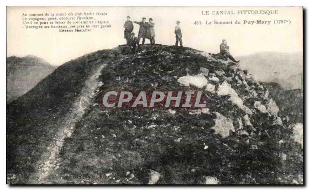 Der Gipfel des Puy-Mary (1787m) — Das pittoreske Cantal, n°451 — Verlag nicht sichtbar - Vorderseite