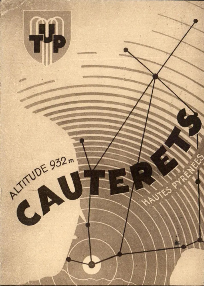 Cauterets — montagne stylisée avec constellation — éditeur TUP - Voorkant