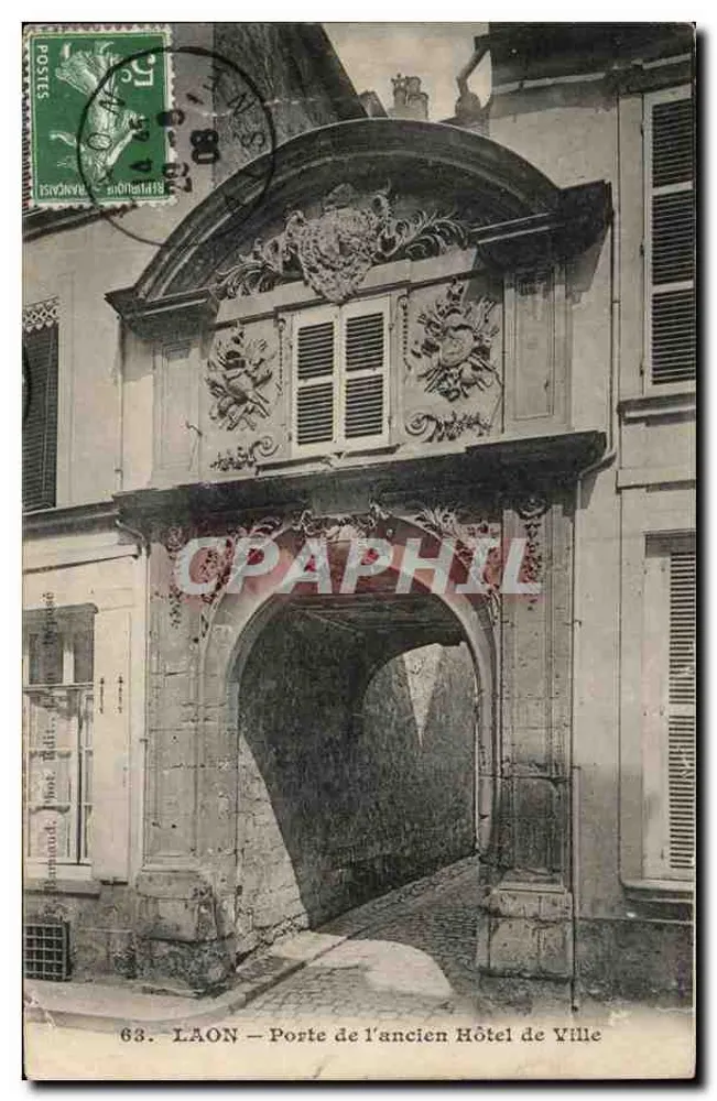 Laon — Tor zur ehemaligen Stadtverwaltung — anonymer Verleger, Nr. 63 - Vorderseite