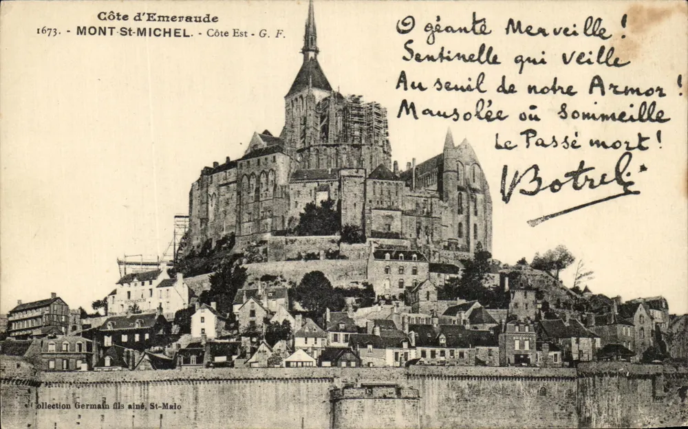 Mont-Saint-Michel — Ansicht der Ostküste — Sammlung Germain fils, St-Malo - Vorderseite