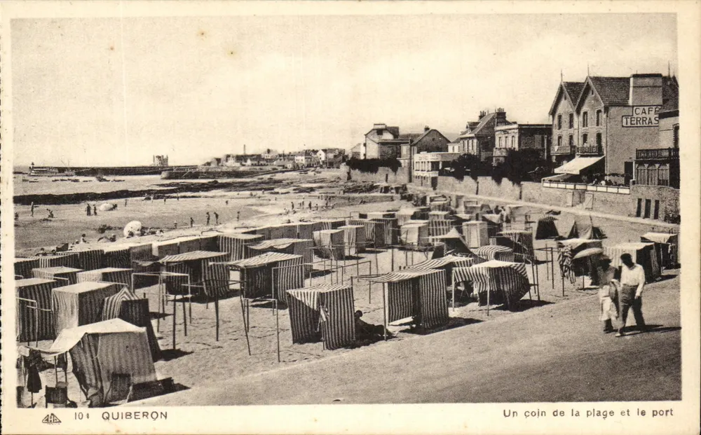 Quiberon — Ein Stück der Strand und der Hafen - Vorderseite