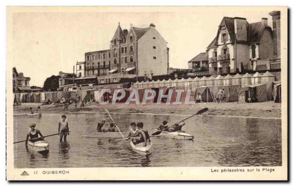 Quiberon — Les périssolres sur la Plage — éditeur A. R. P. (n° 12) - Frente