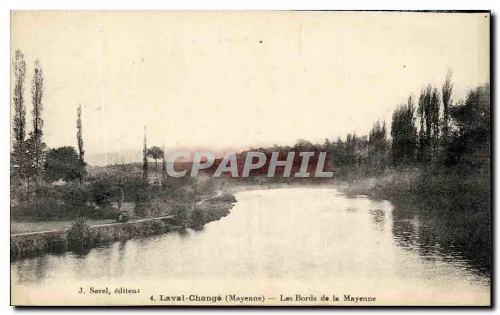 Laval-Changé (Mayenne) — As Margens da Mayenne — J. Sorel, editor - Frente