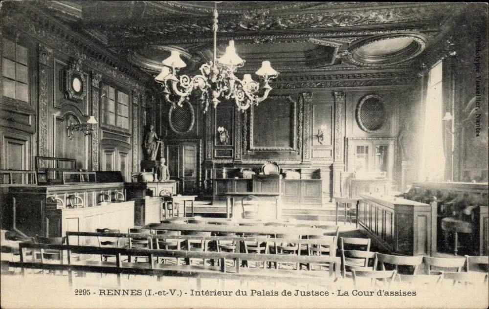 Rennes (I.-et-V.) - Innenansicht des Palais de Justice - Das Assizesgericht - Vorderseite
