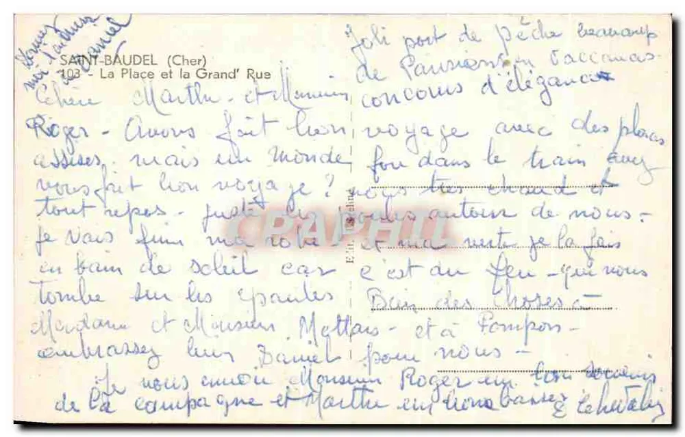 Saint-Baudel (Cher) — Der Platz und die Grande Rue - Rückseite