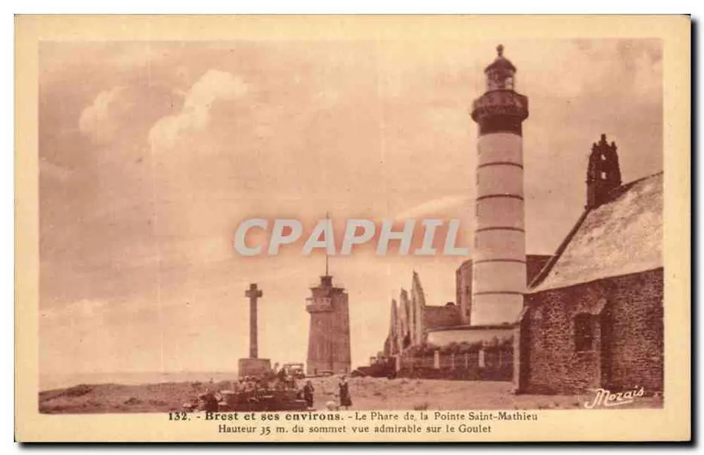 Brest e seus arredores — O Farol da Ponta Saint-Mathieu — Mozais - Frente