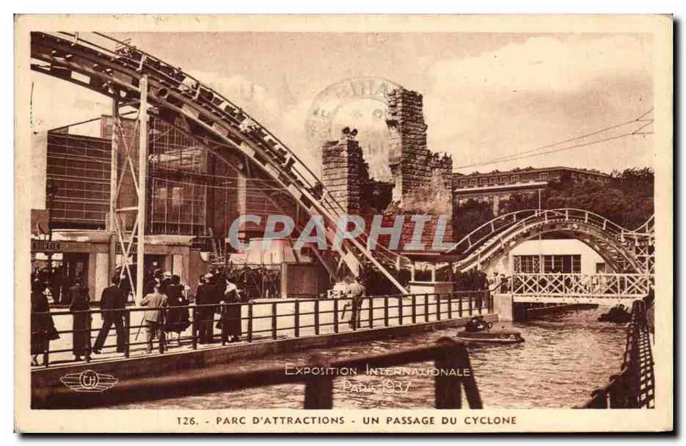 Internationale Ausstellung Paris 1937 — Vergnügungspark - Ein Durchgang des Wirbelsturms - Vorderseite