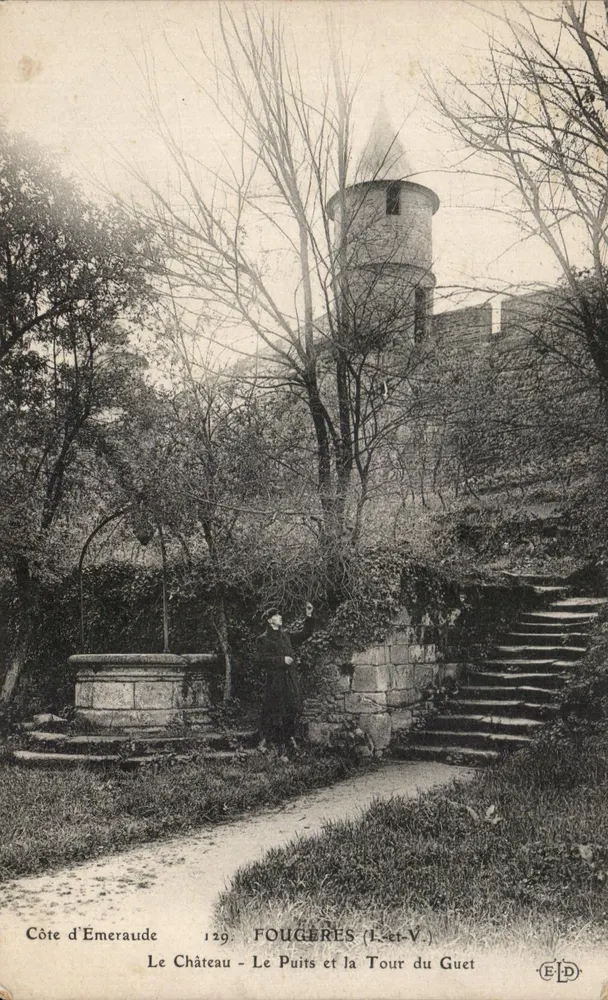 Fougères (Ille-et-V.) — Das Schloss, Der Brunnen und Die Wachtürme — Côte d’Émeraude 129 - Vorderseite