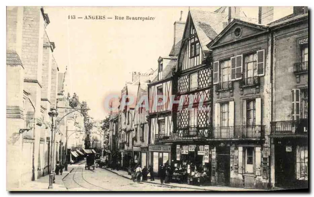 Angers — Rue Beaurepaire — Carte postale n°143 - Frente