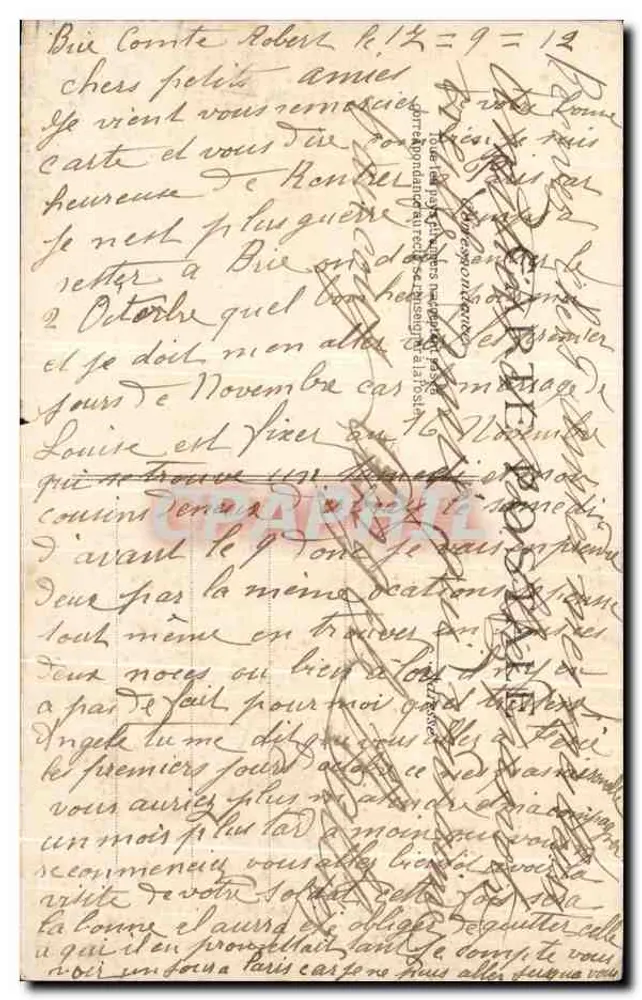 Brie-Comte-Robert — L'Abside de l'Église — éditeur impr. sur la carte - Verso