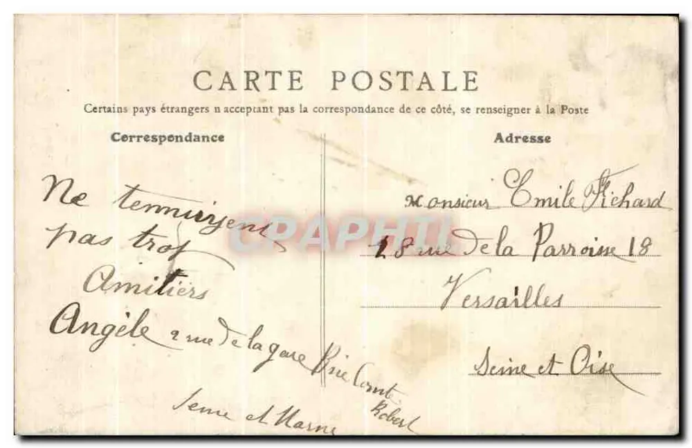 Brie-Comte-Robert — Rue de l'Église — B.E. Damé - Achterkant