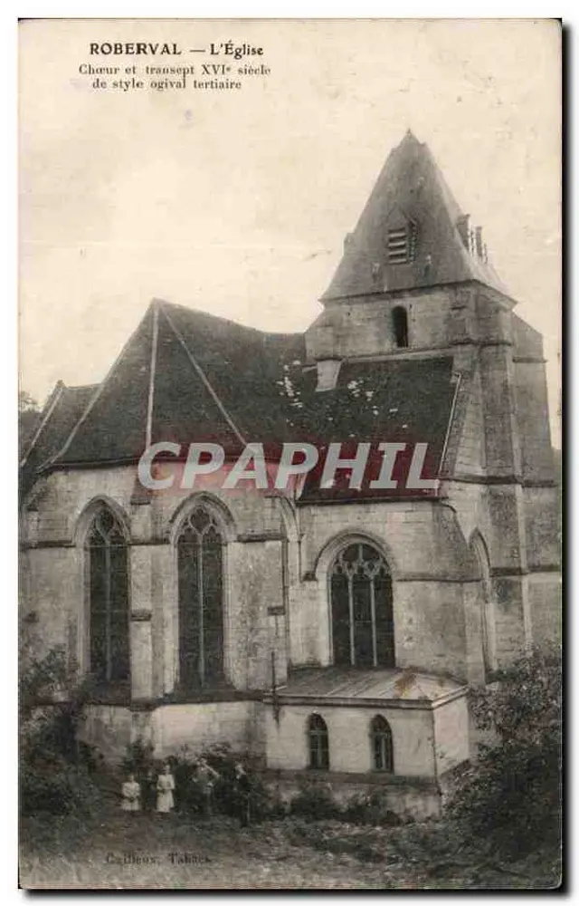 Roberval — Kirche — Chor und Querhaus des 16. Jahrhunderts im spitzbogigen Stil tertiary - Vorderseite