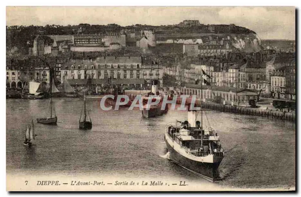 Dieppe — L'Avant-Port — Abfahrt der « La Malle » — LL - Vorderseite