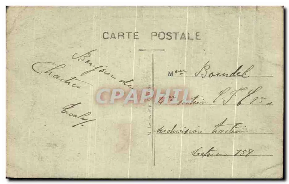 Chartres — Place Drouaise — L. V. — éditeur L. V. n° 321 - Verso