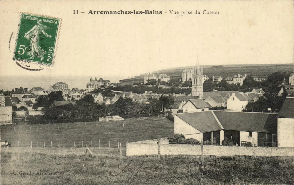 Arromanches-les-Bains — Vista tomada desde el Coteau — C. Giard - Anverso