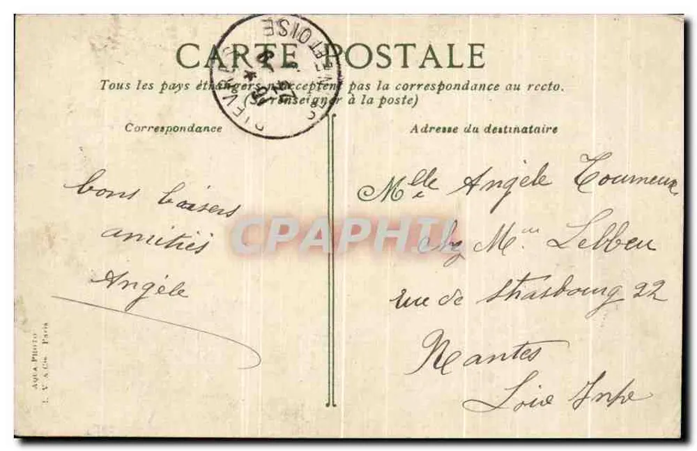 PARIS - Vista geral sobre a Notre-Dame — editor A. V. N. Co. Paris - Verso
