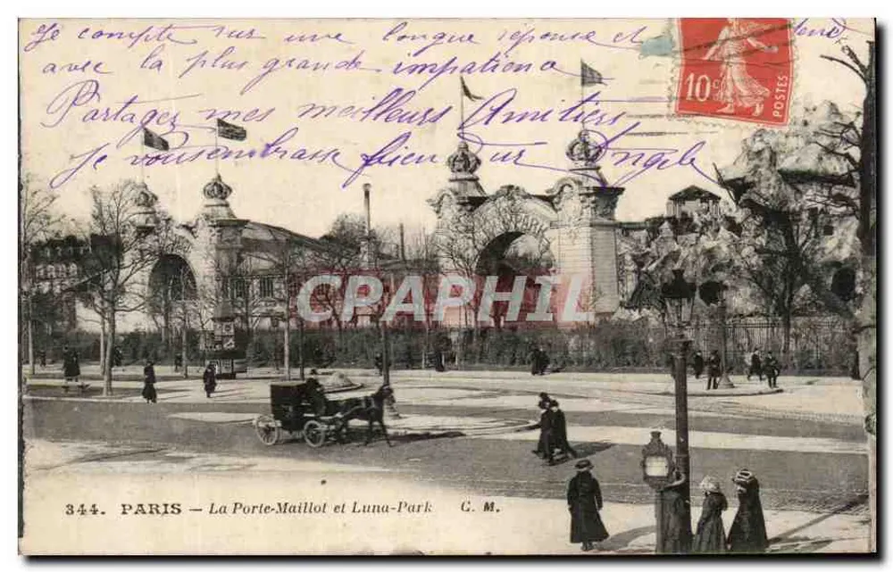 PARIS — La Porte-Maillot und Luna-Park — G. M. n°344 - Vorderseite