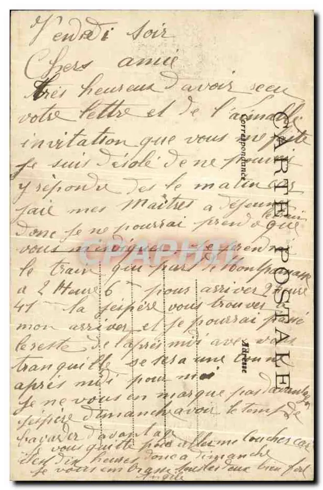 Paris – Allgemeiner Blick auf den Berg St-Genèviève – C.M. n°196 - Rückseite