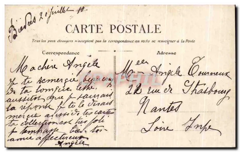 PARIGI — Serratura della Monnaie e Pont-Neuf — G. B. R. R. n°435 - Verso