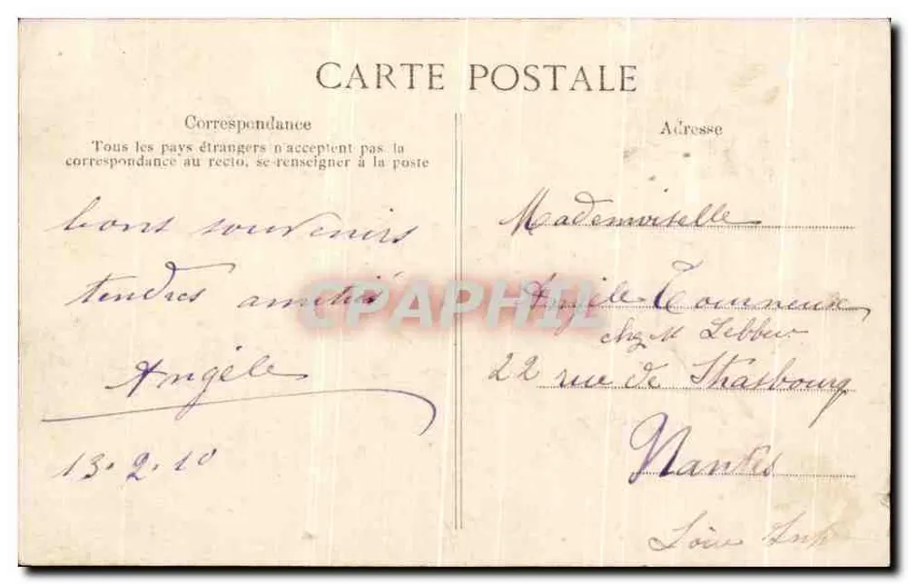 Überflutung der Seine — Rue Saint-André-des-Arts — Paris — 30. Januar 1910 - Rückseite