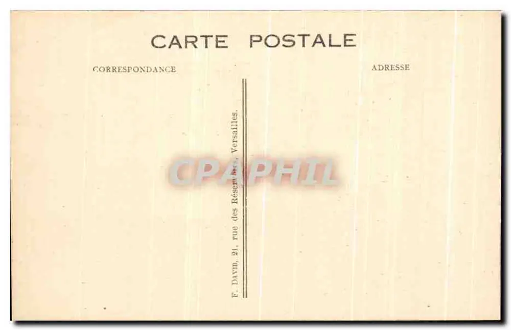 Castelo de La MALMAISON — A Rosaleda — Editor F. Davin, Versailles - Verso