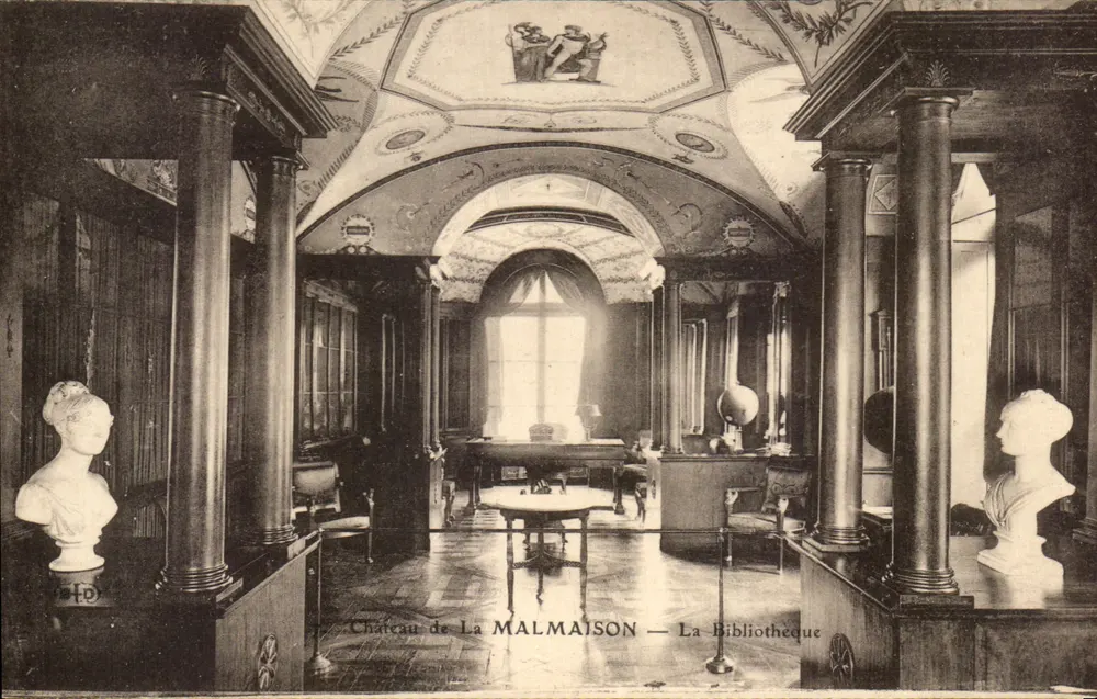 Zamek La Malmaison — Biblioteka — Wydawca F. Davin, Versailles - Awers
