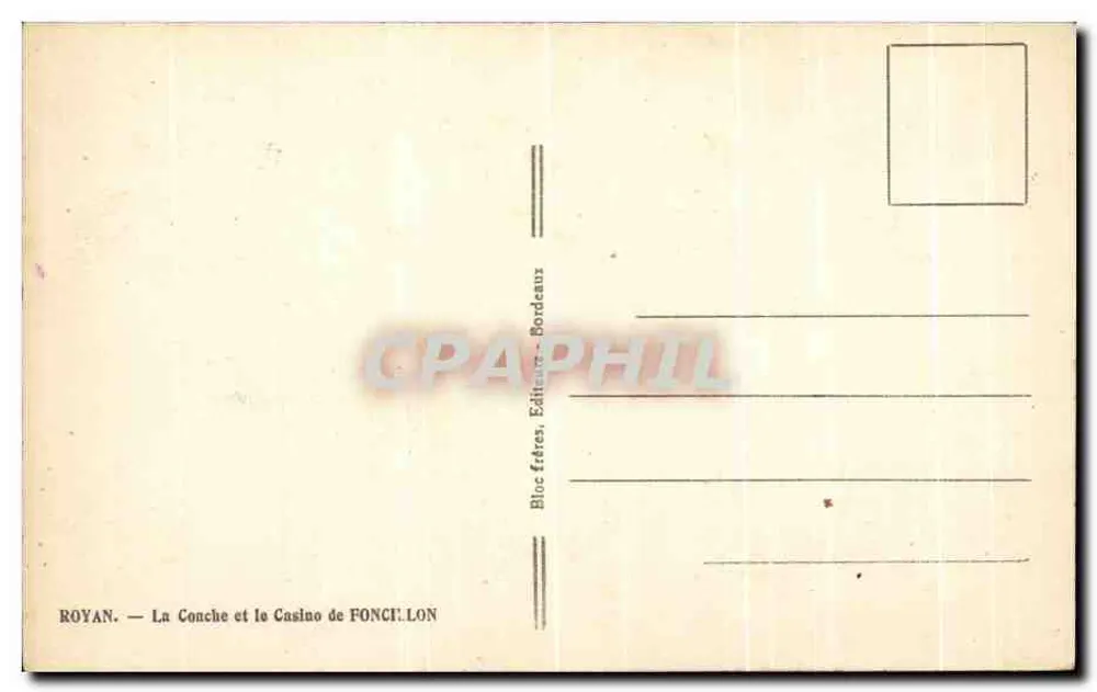 Royan — La Conche und das Casino de Poncilhon — Tito - Rückseite