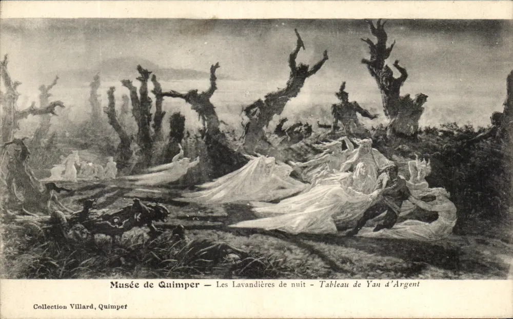 Museum von Quimper — Die Nachtschwägerinnen — Gemälde von Yan d'Argent — Sammlung Villard, Quimper - Vorderseite