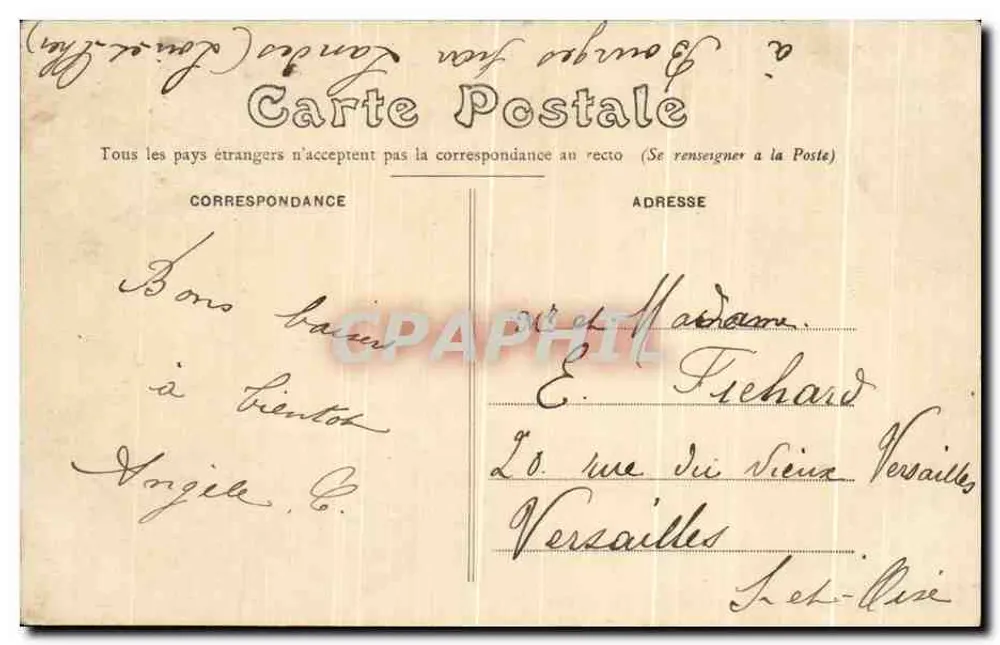 Saint-Martin-Landes — Portal de entrada de uma propriedade — C. Vannier, fot., em Blois — Mille Loret, editor - Verso