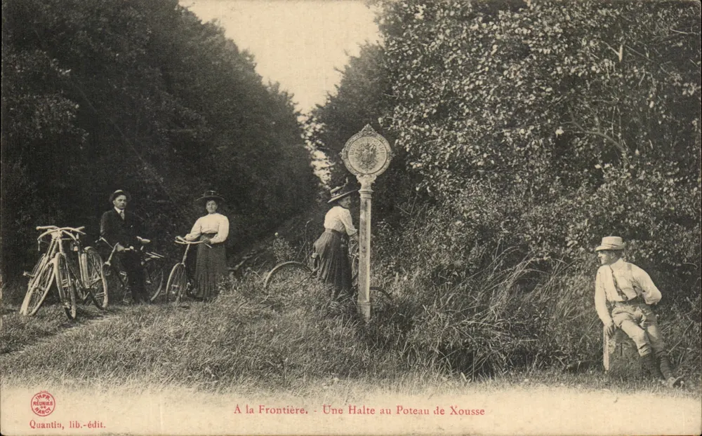 An der Grenze - Eine Pause am Grenzpfahl von Xousse — Quantin, Verlag - Vorderseite