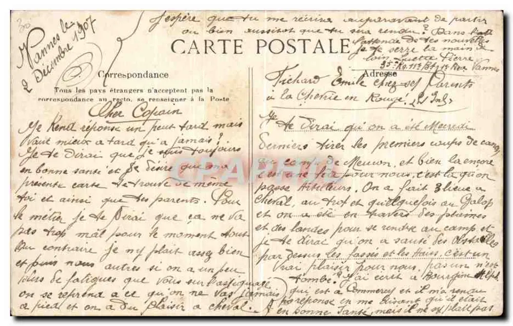 Os prazeres da caserna — Barra fixa — Um mestre — No Bivouac, 11º, Paris - Verso