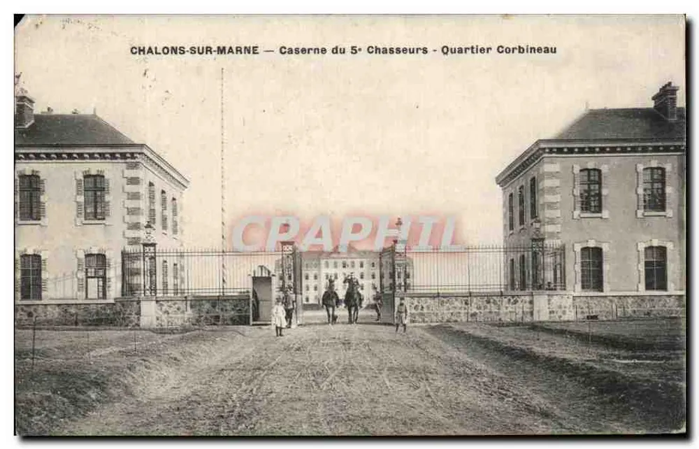 Chalons-sur-Marne — Kasernen des 5. Chasseurs-Regiments - Quartier Corbineau - Vorderseite