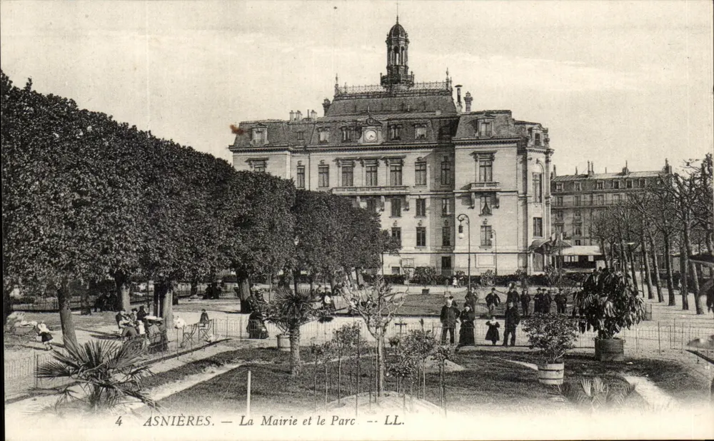 Asnières — Das Rathaus und der Park — LL. - Vorderseite