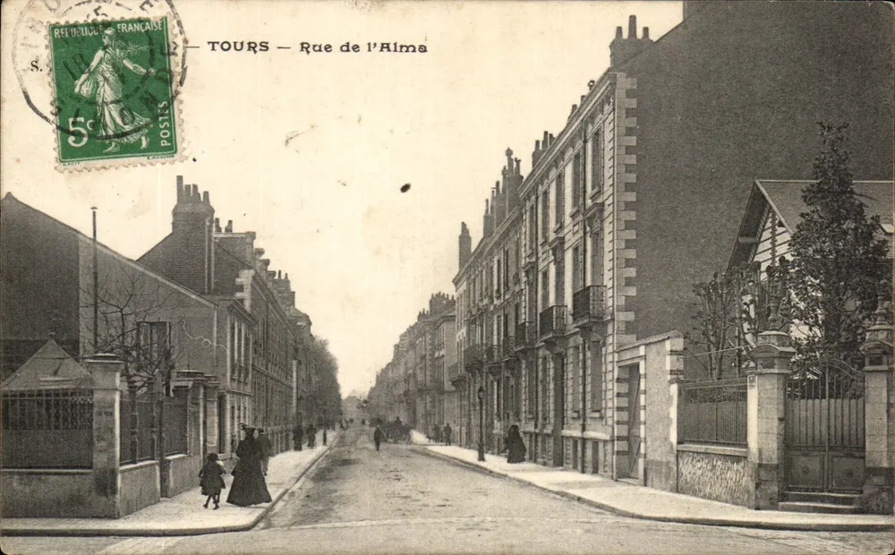 Tours — Rue de l'Alma — Éditeur non identifié, n° de série non visible - Frente