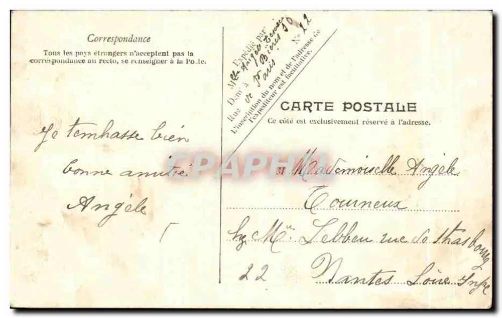 Le Havre — Der Öffentliche Garten und das Rathaus — V.P. Paris Nr. 38 - Rückseite