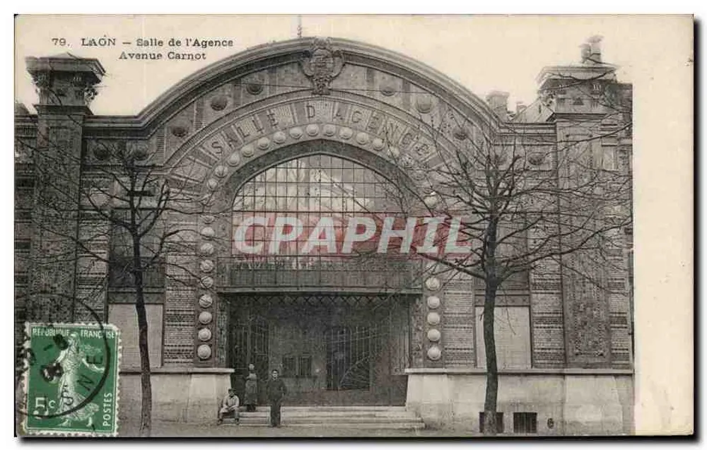 Laon — Salle de l'Agence, Avenue Carnot — unbekannter Verlag, Nr. 79 - Vorderseite