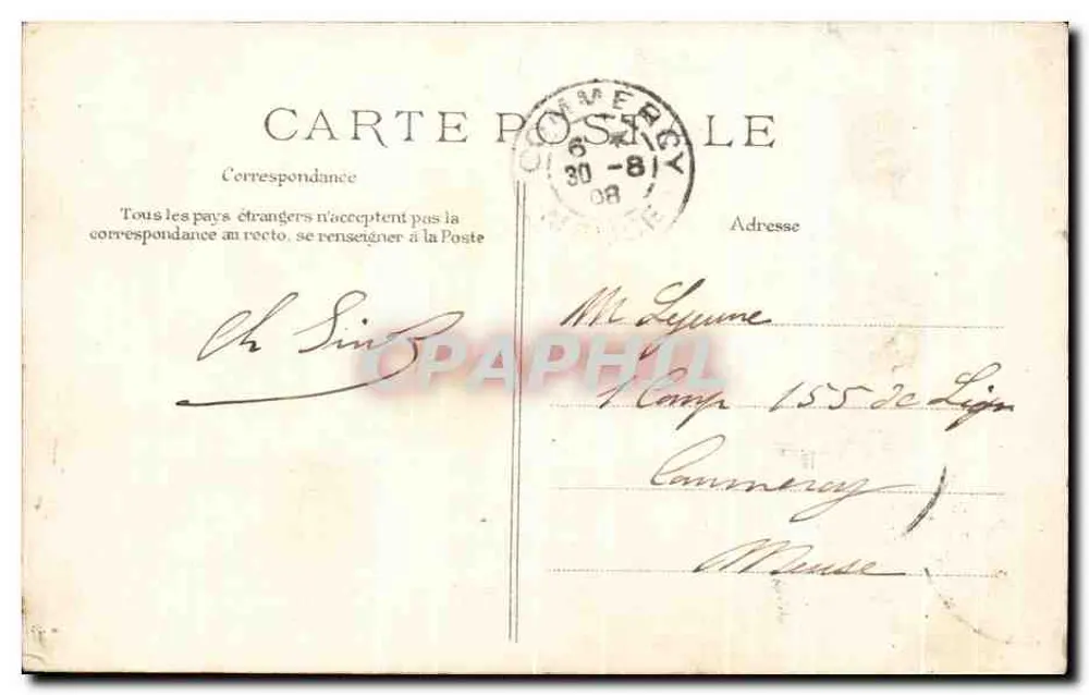 Laon — Salle de l'Agence, Avenue Carnot — unbekannter Verlag, Nr. 79 - Rückseite