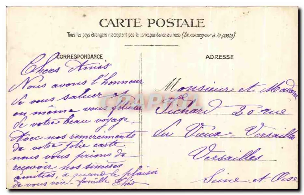 Junges Paar in Karnevalsoutfit — Erinnerungen an den 14. März 1912 — Verlag nicht sichtbar - Rückseite
