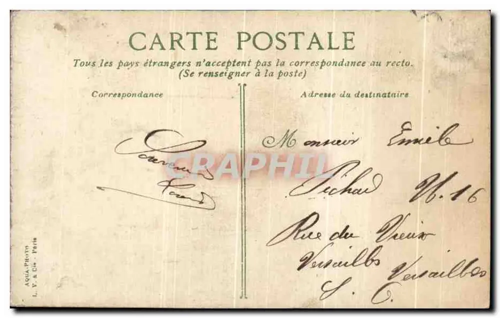 Le Havre — O navio La Provence em estado de seca — editor L. V. & Cie - Paris - Verso