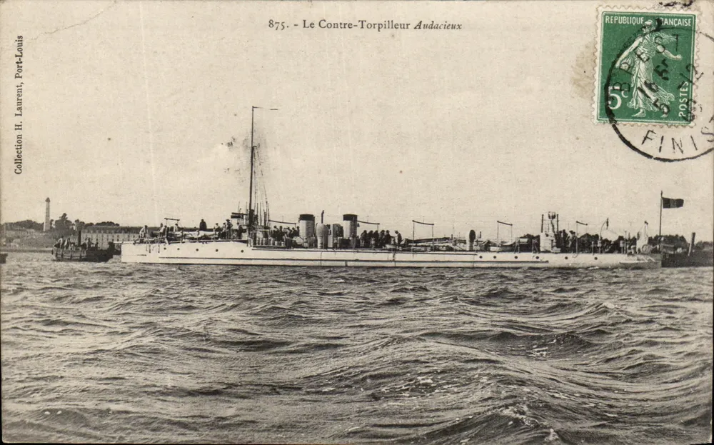Der mutige Torpedoboot — 875 — H. Laurent, Port-Louis - Vorderseite
