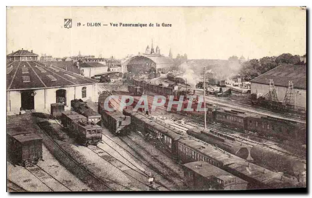Dijon — Vue Panoramique de la Gare — Éditeur : C. P. A. (n° 19) - Vorderseite