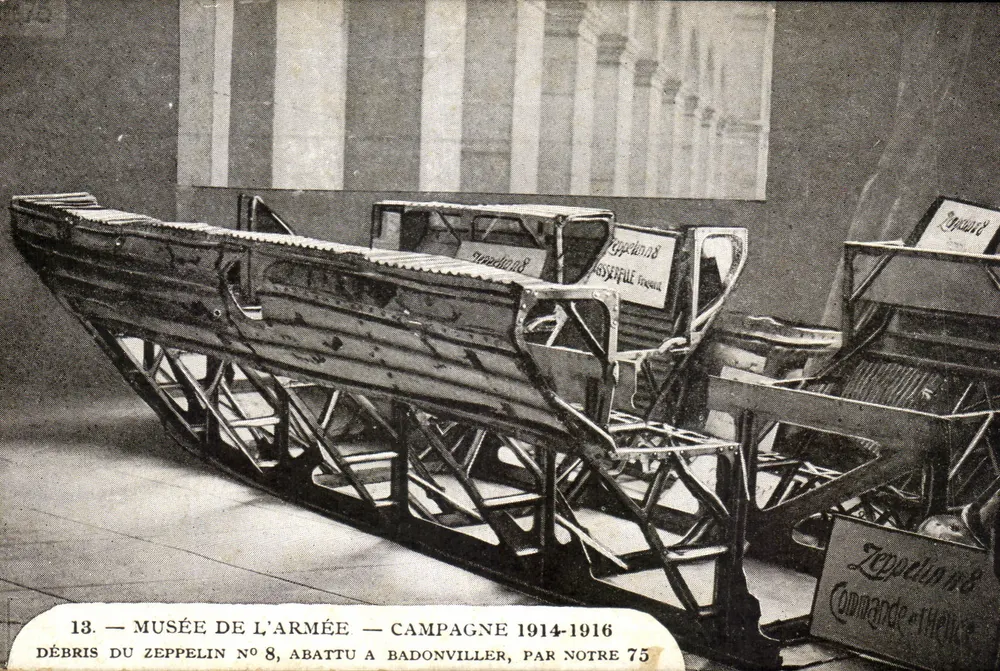 Destroços do Zeppelin n°8 — Museu da Armada — Campanha 1914-1916 - Frente
