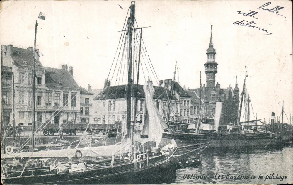 Ostende — Die Basins und das Pilotage — Edition V.-d., Avenue du Midi, Brüssel - Vorderseite
