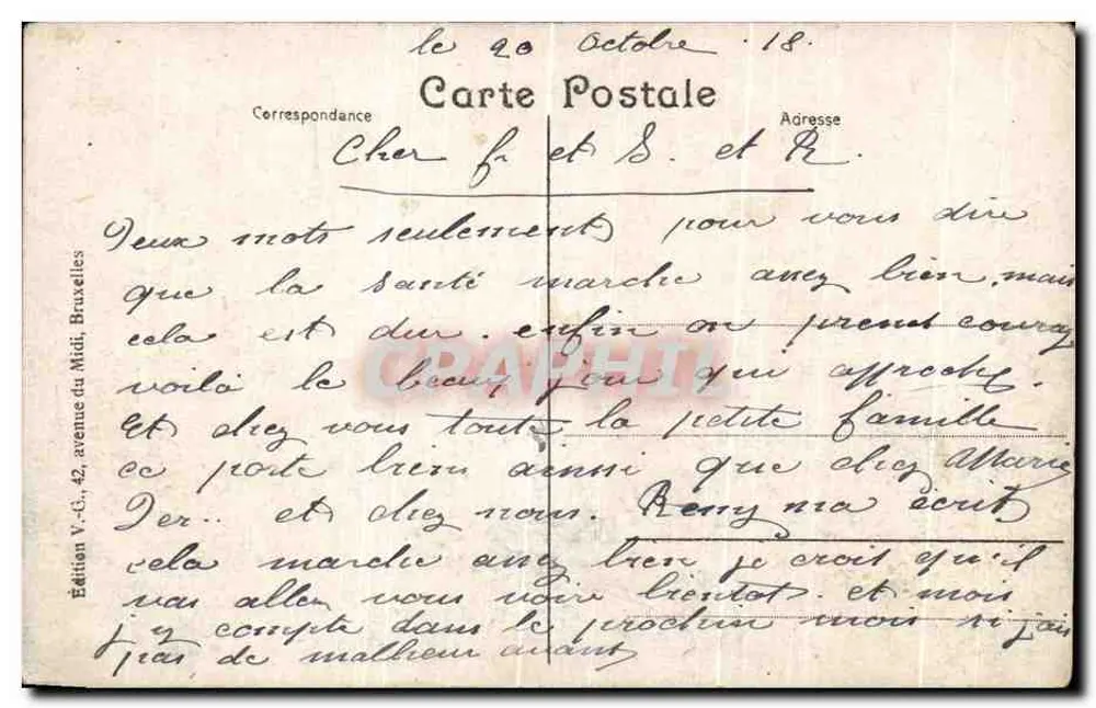 Ostende — Die Basins und das Pilotage — Edition V.-d., Avenue du Midi, Brüssel - Rückseite