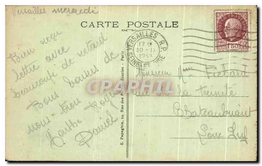 Paris — Panorama dos Oito Pontes — A.P. n°40 - Verso