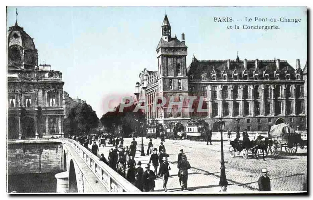 Paris — Der Pont-au-Change und die Conciergerie - Vorderseite