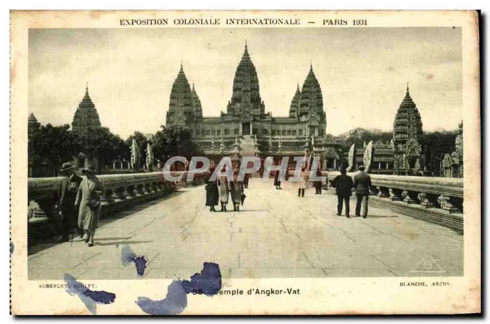 Temple d'Angkor-Vat — reproduction de l'Exposition Coloniale Internationale — Paris 1931 — éditeur AUBERLET, SCULPT. et BLANCHE, ARCHS. - Vorderseite