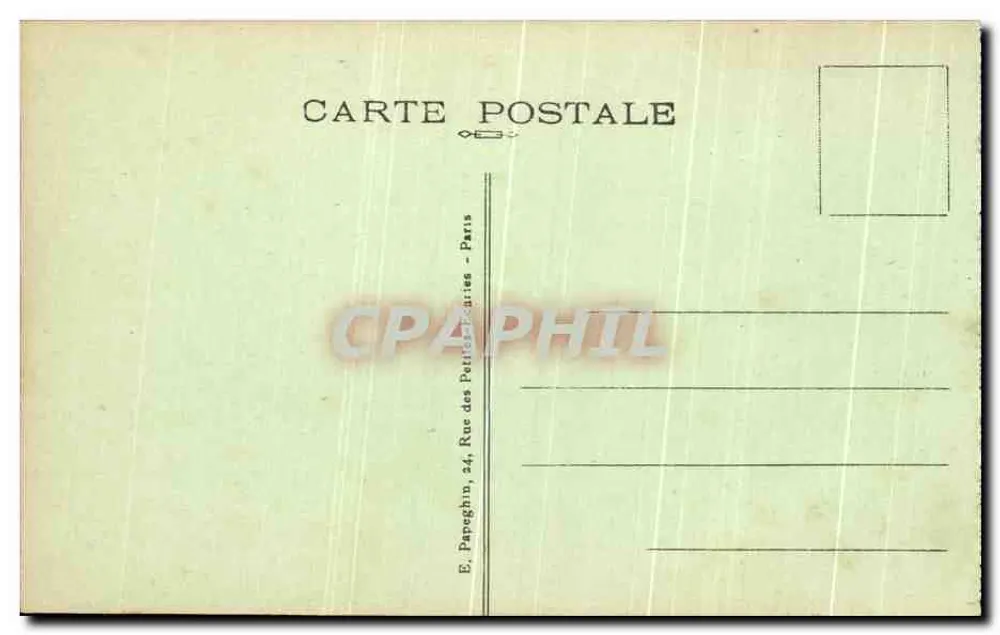 Paris — Der Triumphbogen und das Grab des Unbekannten Soldaten — E. Papaghin, 24 Rue des Petites-Italiennes, Paris - Rückseite
