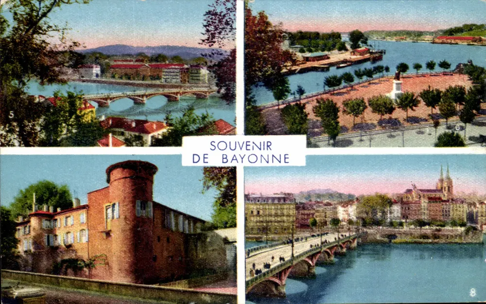 Bayonne — Lembrete de Bayonne — Berjaud Edit. Bordeaux Tito - Frente